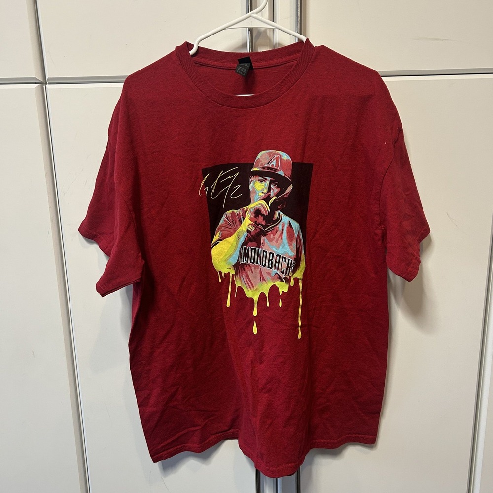 Gildan Ketel Marte Arizona Diamondbacks Red Graphic T-Shirt Mens XL Shush Drip